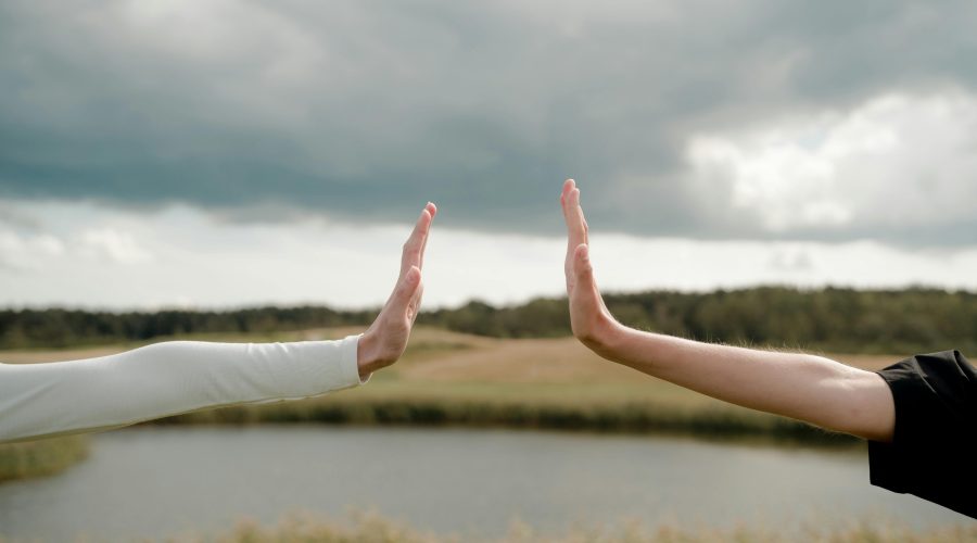 Couple having a calm conversation — how to set healthy boundaries in a relationship